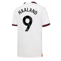 Camiseta Manchester City Erling Haaland #9 Segunda Equipación Replica 2023-24 mangas cortas